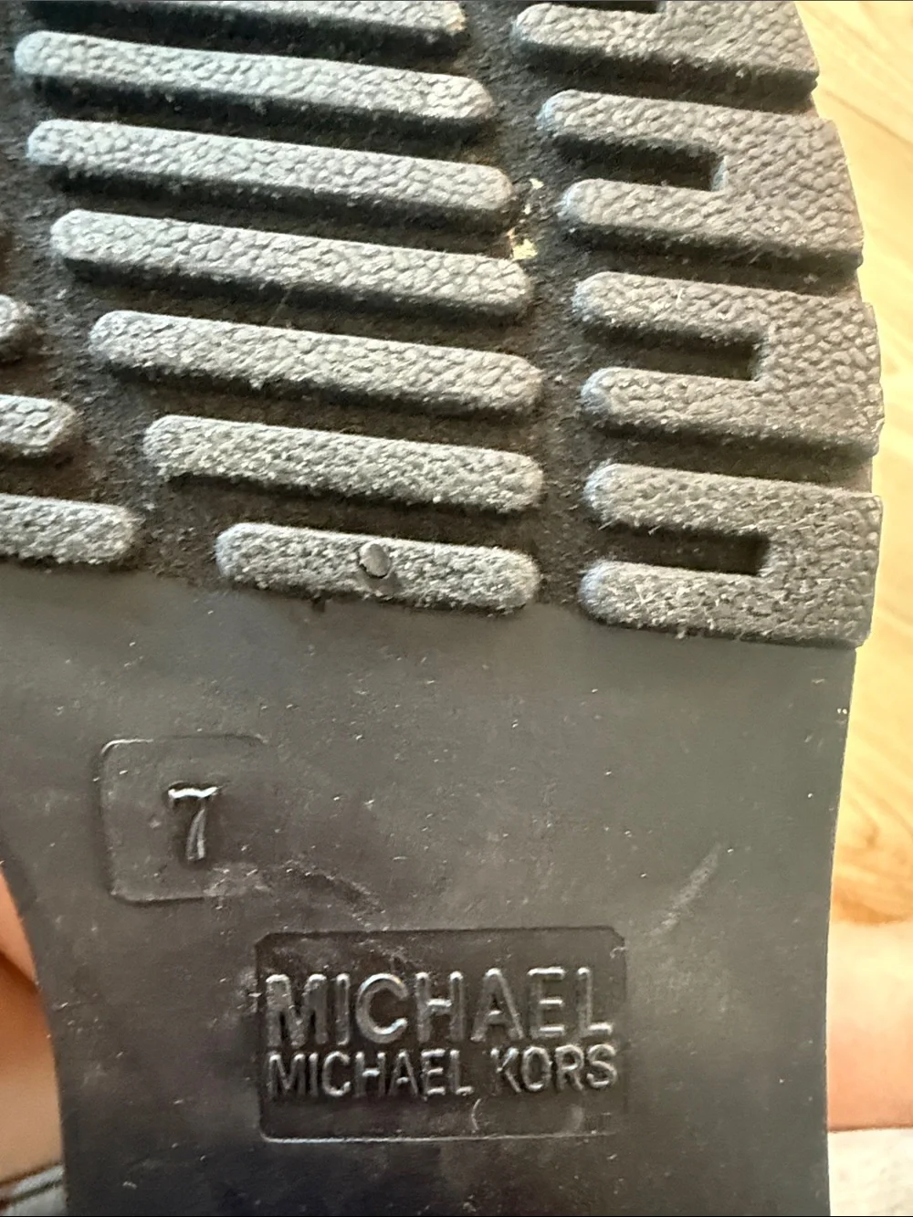 Michael Kors Black Rubber Lug Sole Boot